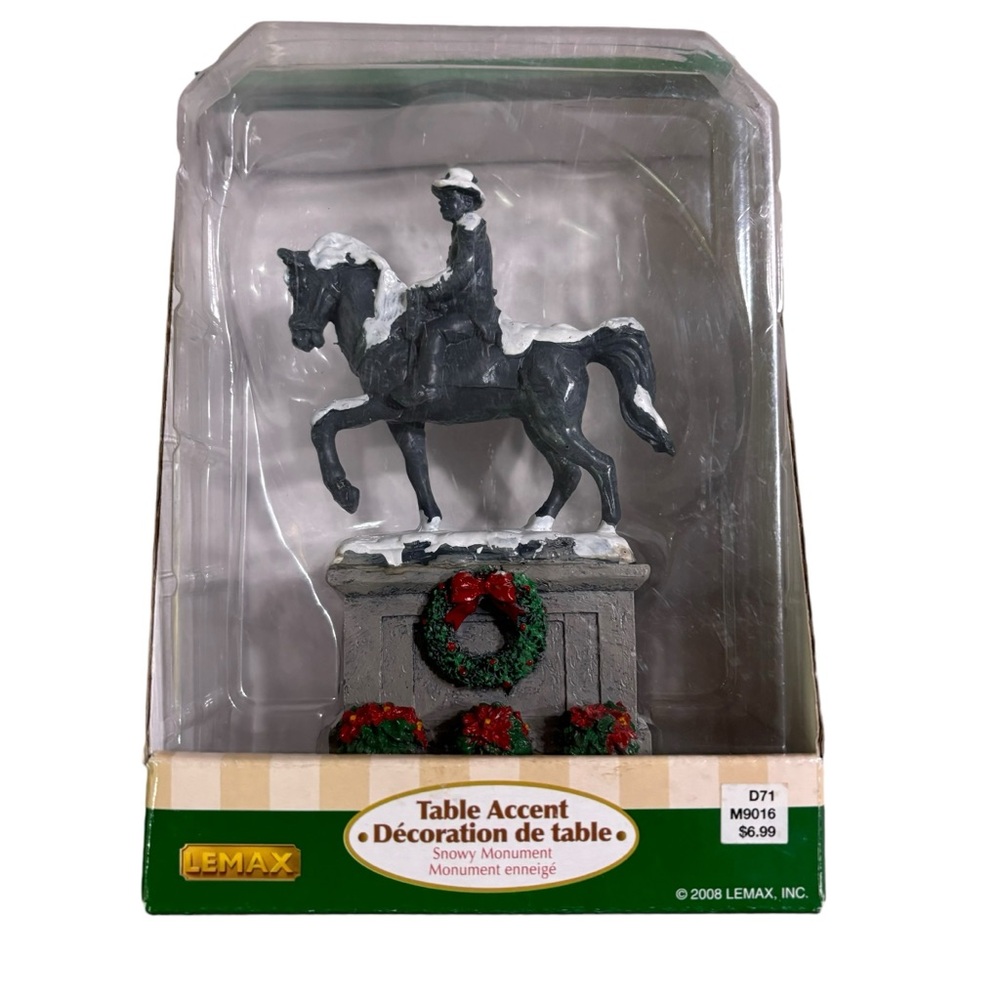 Lemax table accent snowy monument. Holiday Christmas Village decor